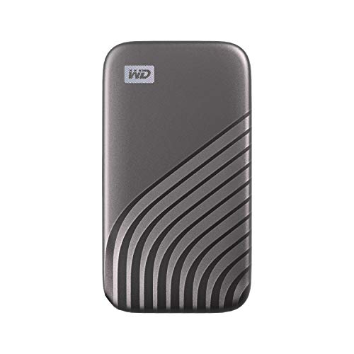 WD My Passport SSD 4 TB mobiler SSD Speicher (NVMe-Technologie, USB-C und USB 3.2 Gen-2 kompatibel, Lesen 1050 MB/s, Schreiben 1000 MB/s) dunkelgrau