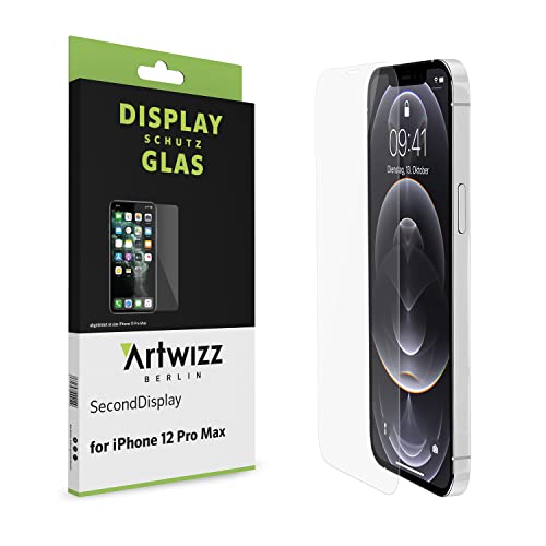 Artwizz SecondDisplay (2er Pack) Schutzglas geeignet für iPhone 12 PRO MAX (6.7') - Displayschutz aus Sicherheitsglas, 9H Schutzgrad, Hüllenfreundlich