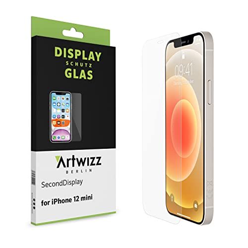 Artwizz SecondDisplay (2er Pack) Schutzglas geeignet für iPhone 12 Mini (5.4') - Displayschutz aus Sicherheitsglas, 9H Schutzgrad, Hüllenfreundlich