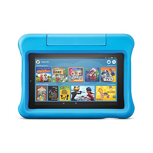 Fire 7 Kids -Tablet, 7-Zoll-Display, 16 GB, blaue kindgerechte Hülle (2019).