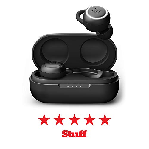 Urbanista Athens True Wireless Kopfhörer. 32 Stunden Spielzeit Wasserdicht IP67 mit Ladetasche, Bluetooth 5.0, eingebaute Im-Ohr-Kopfhörer kompatibel mit Android und iOS - Schwarz