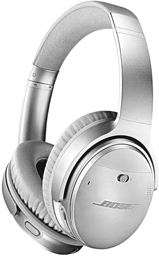 Bose QuietComfort 35 Wireless Headphones II – Kabellose Noise-Cancelling-Kopfhörer mit Bluetooth im Over-Ear-Design mit Integriertem Mikrofon und Alexa-Sprachsteuerung, Silber