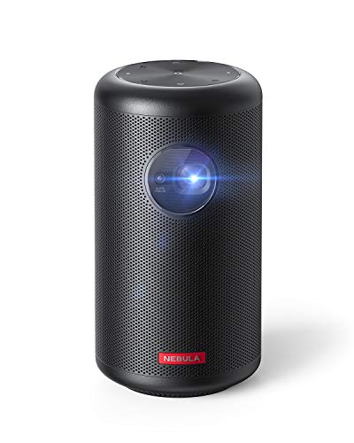 Anker NEBULA Capsule Max, Mini Projektor in Pint-Größe, Beamer mit WLAN und 200 ANSI Lumen, 8W Lautsprecher, 100 Zoll Bildformat, 4 Stunden Wiedergabezeit, ideal für zu Hause, Home Entertainment