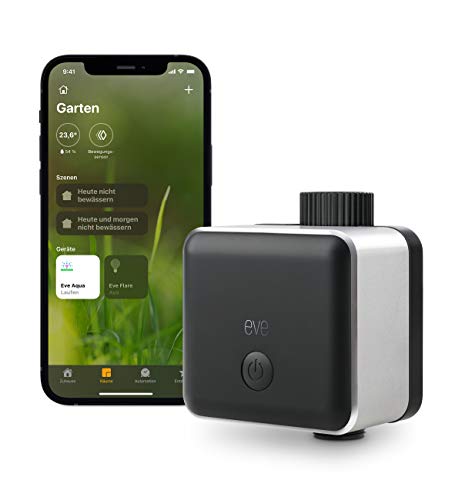 Eve Aqua – Smart Water Controller for Apple Home App or Siri, Irrigate Automatically Withschedules, Easy to Use, Remote Access, No Bridge, Bluetooth, HomeKit