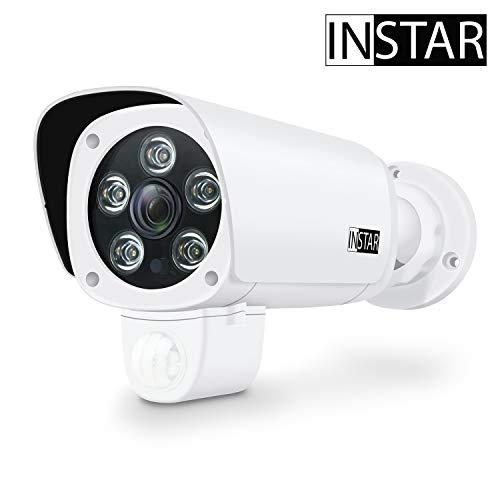 Überwachungskamera IN-9008 Full HD Weiss von INSTAR - WLAN IP Kamera - wetterfeste Außenkamera - Aussen - Alarm - PIR - Bewegungserkennung - Nachtsicht - Weitwinkel - LAN - Wi-Fi - RTSP - ONVIF