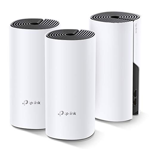 TP-Link Deco M4 Mesh WLAN Set (3 pack) AC1200 WLAN-Heimnetz-Komplettlösung (große WLAN-Abdeckung, für Häuse, Gebäudekomplex, Multi-Arbeitsmodi, 6x Gigabit Ports) weiß