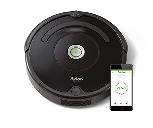 iRobot Roomba 671 WLAN Saugroboter, Dirt Detect Technologie, 3-stufiges Reinigungssystem, Reinigungsprogrammierung per App, Staubsauger Roboter, ideal für Tierhaare, Teppiche und Hartböden, schwarz