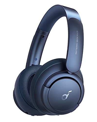 Soundcore by Anker Life Q35 kabellose Kopfhörer Multi-Modus Geräuschunterdrückung, Over-Ear Bluetooth Kopfhörer, LDAC Hi-Res Audio, 40h Akku, Weiche Ohrpolster, Ideal für Homeoffice, Reisen (Blau)