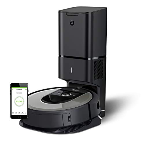 iRobot Roomba i7+ (i7556) Saugroboter, automatische Absaugstation, intelligente Raumerfassung, Zeitplanreinigung, 2 Multibodenbürsten, WLAN Staubsauger Roboter, App-Steuerung, Ideal für Tierhaare