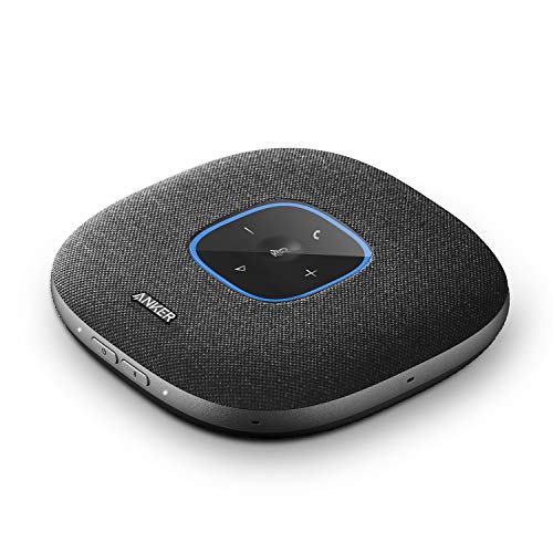 Anker PowerConf S3 Konferenzlautsprecher, 6 Mikrofone, smarte Tonaufnahme, 24 Std Akku, Soundcore App, Bluetooth 5, USB-C, für Büro & Homeoffice (in Schwarz)