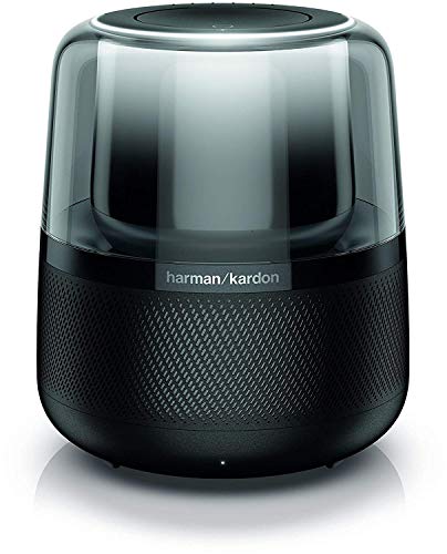 Harman Kardon Allure, Sprachgesteuerter Bluetooth-Lautsprecher mit Alexa-Integration, Schwarze Musikbox mit modernen Lichteffekten