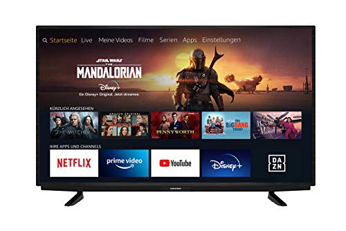 Grundig TRB000 Vision 7 - Fire TV (43 VAE 70) 109 cm (43 Zoll) Fernseher (Ultra HD, Alexa-Sprachsteuerung, HDR) [Modelljahr 2020], Schwarz