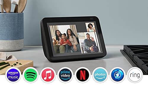 Der neue Echo Show 8 (2. Generation, 2021) | HD-Smart Display mit Alexa und 13-MP-Kamera | Anthrazit