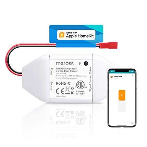 Meross Smart WLAN Garagentoröffner funktioniert mit Apple HomeKit, APP-Steuerung, Kompatibel mit Alexa, Google Assistant und SmartThings, kein Hub erforderlich