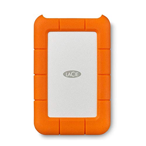 LaCie Rugged Mini 4TB tragbare externe Festplatte, 2,5 Zoll, PC & Mac, inkl. USB-C w/o USB-A Kabel, inkl. 2 Jahre Rescue Service, Modellnr.: LAC9000633