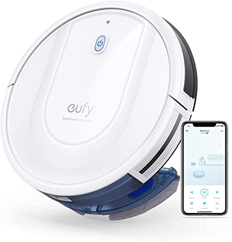 eufy Saugroboter mit Wischfunktion, RoboVac G10 Hybrid, Smart Dynamic Navigation, 2-in-1 Sauger & Wischmopp Roboterstaubsauger, 2000Pa Saugkraft, Selbstaufladend, ideal für Hartböden (Weiß)