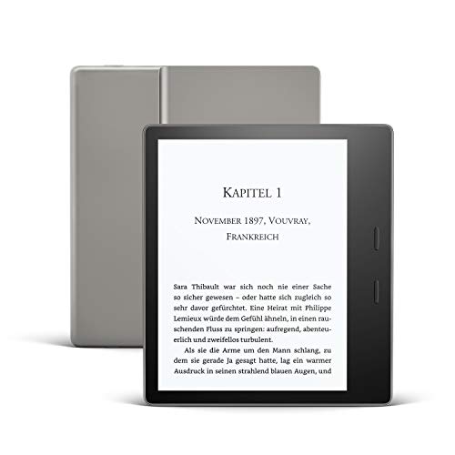 Kindle Oasis, Leselicht mit verstellbarer Farbtemperatur, wasserfest, 8 GB, WLAN, Grafit + Kindle Unlimited