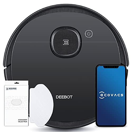 ECOVACS DEEBOT OZMO 950 Care, Saugroboter mit Wischfunktion + 50 Reinigungstücher: Staubsauger Roboter mit intelligenter Navigation, Google Home, Alexa, App, schwarz (exklusiv bei Amazon)