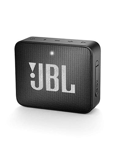 JBL GO 2 kleine Musikbox in Schwarz – Wasserfester, portabler Bluetooth-Lautsprecher mit Freisprechfunktion – Bis zu 5 Stunden Musikgenuss mit nur einer Akku-Ladung
