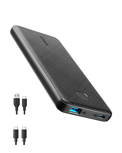 Anker PowerCore Slim 10000 PD, 20W 10000mAh Power Delivery Powerbank, externer USB-C Akku, kompatibel mit iPhone 12/12 mini/12 Pro/12 Pro Max, S10, Pixel 3 (Netzteil Nicht im Lieferumfang enthalten)