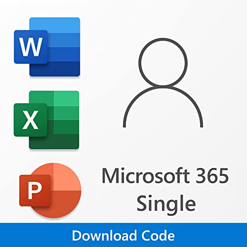 Microsoft 365 Single | 1 Nutzer | Mehrere PCs/Macs, Tablets und mobile Geräte | 1 Jahresabonnement | Download Code