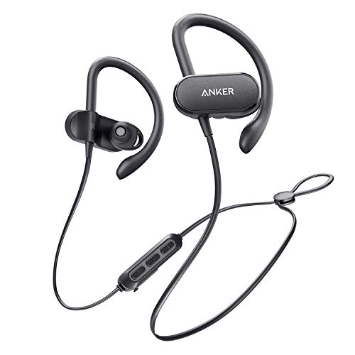 Anker SoundBuds Curve Bluetooth Kopfhörer, Upgraded Kabelloser Kopfhörer mit Bluetooth 5.0, 18 Stunden Akkulaufzeit, CVC Geräuschisolierung, IPX7 Wasserschutzklasse, Perfekter Headset für den Sport