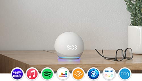 Echo Dot (4. Generation) | Smarter Lautsprecher mit Uhr und Alexa | Weiß