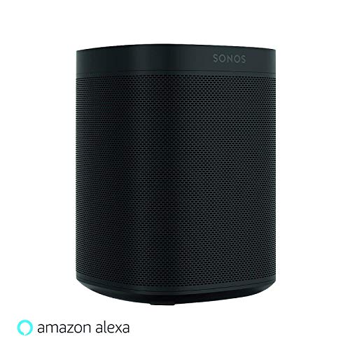 Sonos One Smart Speaker, schwarz - Intelligenter WLAN Lautsprecher mit Alexa Sprachsteuerung, Google Assistant & AirPlay - Multiroom Speaker für unbegrenztes Musikstreaming