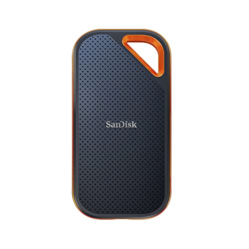 SanDisk Extreme Pro 2TB portable NVMe SSD, USB-C, up to 2000MB/s, ruggedised & water-resistant