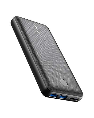 Powerbank Anker PowerCore Essential, 20000mAh externer Akku mit PowerIQ Technologie und USB-C Eingang, enorme Energiedichte, kompatibel mit iPhone, Samsung, Huawei, iPad und mehr