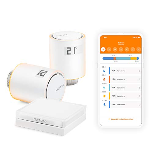 Netatmo Smarte Wlan Heizkörperthermostate Starterpaket Zur Steuerung von Heizkörpern (ohne eigene Heizungsanlage), NVP-DE