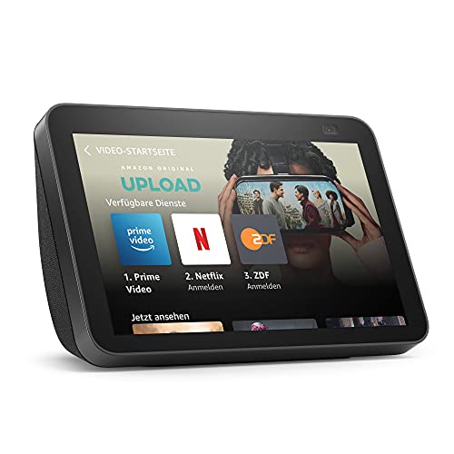 Echo Show 8 (2. Generation, 2021) | HD-Smart Display mit Alexa und 13-MP-Kamera | Anthrazit