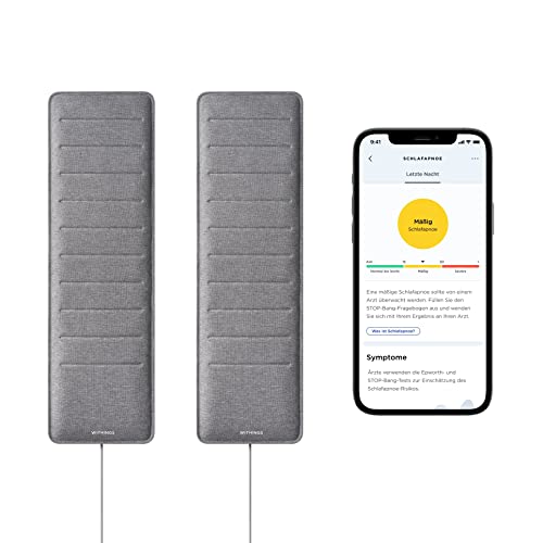 Withings Sleep Analyzer Paket - Exklusives Paket bestehend aus zwei klinisch validierten Schlaftrackern für unter die Matratze mit Schlafapnoe-Erkennung und Schlafzyklus-Analyse [Amazon-Exklusiv]