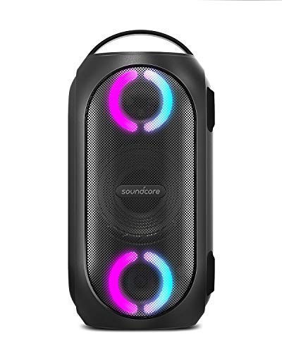 Anker Soundcore Rave Mini, Kompakter Party Lautsprecher, starker 80W Sound, IPX7 wasserdicht, USB-Powerbank Akku, Lichteffekte, Soundcore App, Party Spiele inklusive, für Draußen, Strand, Garten