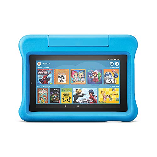 Fire 7 Kids Edition-Tablet, 7-Zoll-Display, 16 GB, blaue kindgerechte Hülle