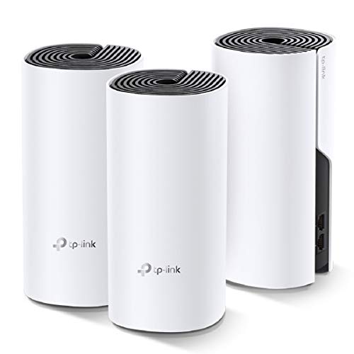 TP-Link Deco M4 Mesh WLAN Set (3 pack) AC1200 WLAN-Heimnetz-Komplettlösung (große WLAN-Abdeckung, für Häuse, Gebäudekomplex, Multi-Arbeitsmodi, 6x Gigabit Ports) weiß