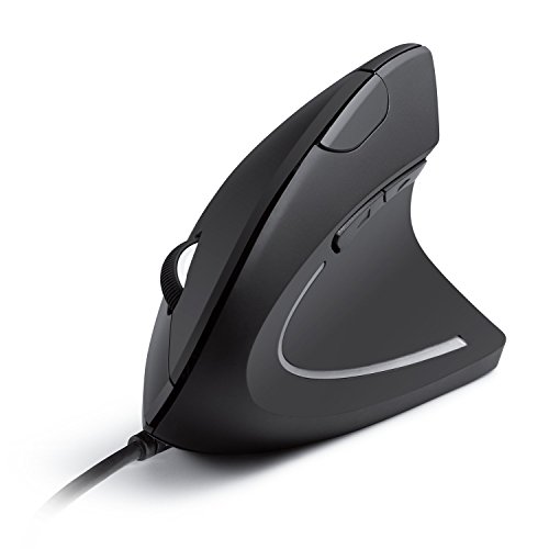 Anker Vertikale Maus Vertical Ergonomic Optical Mouse - USB Kabel Kompatibel, Rechtshänder, Komfort & Stamm Elimination am Hand & Gelenk, 1000/ 1600 DPI, 5 Tasten