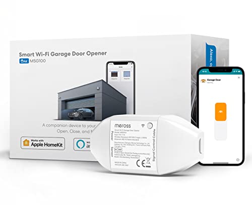 Meross Smart WLAN Garagentoröffner funktioniert mit Apple HomeKit, APP-Steuerung, Kompatibel mit Alexa, Google Assistant und SmartThings, kein Hub erforderlich