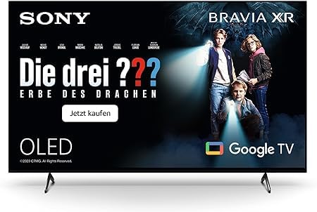 Sony BRAVIA XR, XR-65A75K, 65 Zoll Fernseher, OLED, 4K HDR 120Hz, Google TV, Smart TV, Works with Alexa, mit exklusiven PS5-Features, HDMI 2.1, Gaming-Menü mit ALLM + VRR, 24 + 6M Garantie