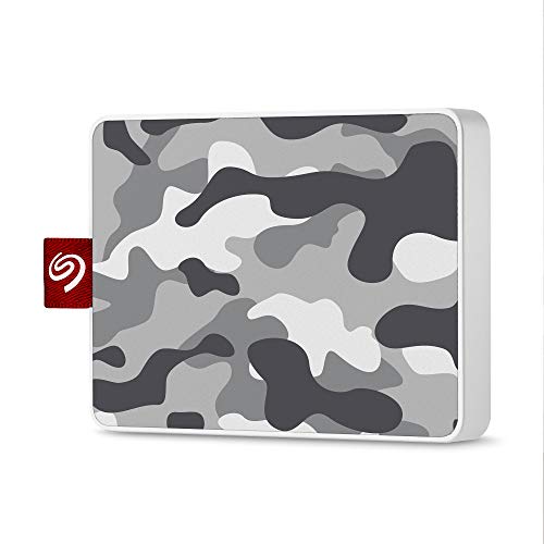 Seagate One Touch SSD Special Edition, tragbare externe SSD 500 GB, 2.5 Zoll, USB 3.0, PC, Xbox, PS4, grau-weiß, Modellnr.: STJE500404