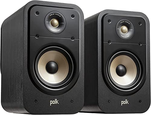 Polk Audio Signature Elite ES20 hochauflösende Regallautsprecher fürs Heimkino, Stereo Lautsprecher, HiFi Lautsprecher, Hi-Res Zertifiziert, kompatibel mit Dolby Atmos und DTS:X (Paar)