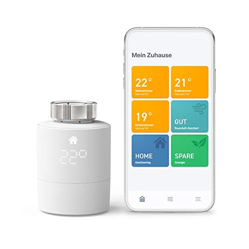tado° smartes Heizkörperthermostat - Wifi Starter Kit V3+, inkl. 1x Thermostat für Heizung - digitale Heizungssteuerung per App - Einfache Installation - kompatibel mit Alexa, Siri & Google Assistant