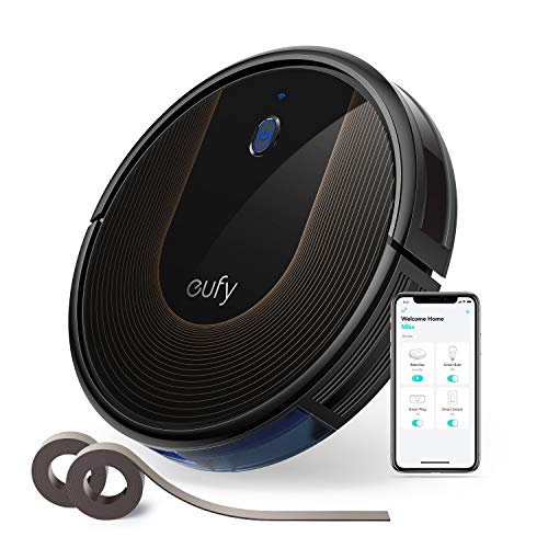 eufy by Anker Saugroboter RoboVac 30C, WLAN Staubsauger Roboter BoostIQ, Hohe Reinigungsleistung, 1500Pa Saugkraft, ideal für Haustierbesitzer, Reinigt Tierhaare, Hartböden, Teppiche (Schwarz)