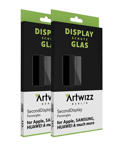 Artwizz SecondDisplay (2er Pack) Schutzglas geeignet für iPhone 12 PRO MAX (6.7') - Displayschutz aus Panzerglas, 9H Schutzgrad, Hüllenfreundlich