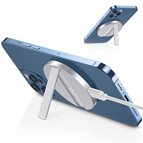 ESR HaloLock Kabelloses Ständer Ladegerät, Kompatibel mit MagSafe/iPhone 13/13 Pro/13 mini/13 Pro Max/12/12 mini/12 Pro/12 Pro Max/Magnetischer Hülle, 1,5m USB-C Schnellladekabel, Kein Adapter, Weiß