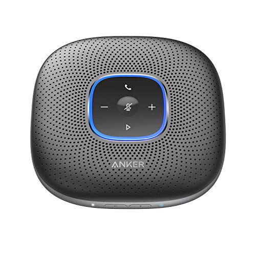 Anker PowerConf Bluetooth Konferenzlautsprecher mit 6 integrierten Mikrofonen, verbesserter Tonaufnahme, 24 St. Akku, USB-C Konnektivität, für Homeoffice (Schwarz)