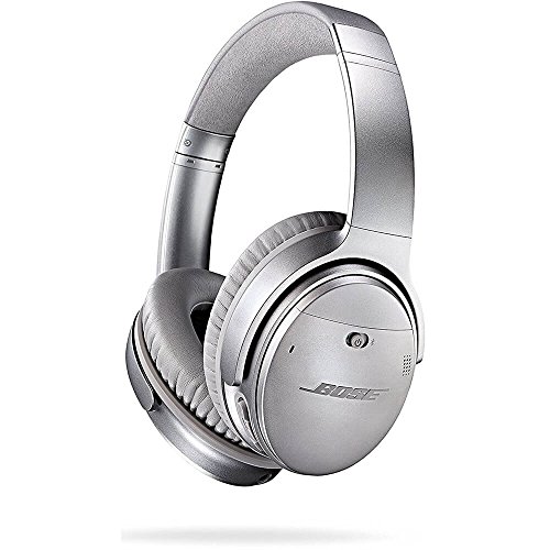 Bose QuietComfort 35 Wireless Headphones II Kabellose Noise-Cancelling-Kopfhörer mit Bluetooth im Over-Ear-Design mit Integriertem Mikrofon und Alexa-Sprachsteuerung, Silber Standard Headset Size