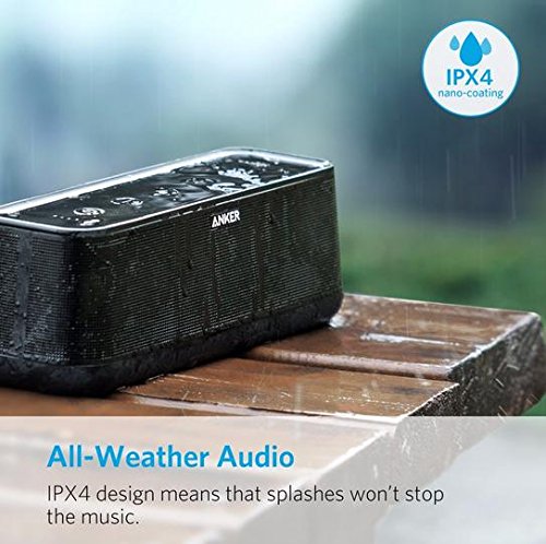 Anker SoundCore Pro+ Bluetooth Lautsprecher, 25W Lautsprecher mit tiefem Bass, erstklassigem Klang, 18 Stunden Akkulaufzeit, Wasserdicht, mit HiFi&BassUp Technologie für Zuhause, Garten und viel mehr