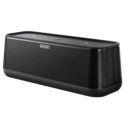 Anker SoundCore Pro+ Bluetooth Lautsprecher, 25W Lautsprecher mit tiefem Bass, erstklassigem Klang, 18 Stunden Akkulaufzeit, Wasserdicht, mit HiFi&BassUp Technologie für Zuhause, Garten und viel mehr