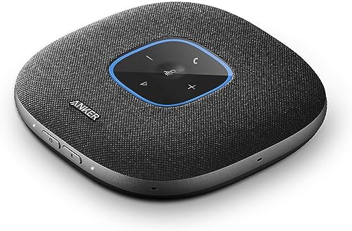 Anker PowerConf S3 Konferenzlautsprecher, 6 Mikrofone, smarte Tonaufnahme, 24 Std Akku, Soundcore App, Bluetooth 5, USB-C, für Büro & Homeoffice (in Schwarz)